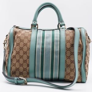 Gucci Vintage Web GG Canvas Boston Bag Sherry Line